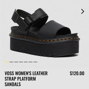 Dr. Martens platform sandals.  Size 8.